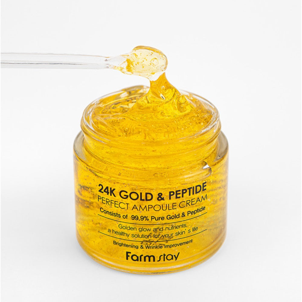 Farmstay – 24K Gold & Peptide Perfect Ampoule Cream Moisturising