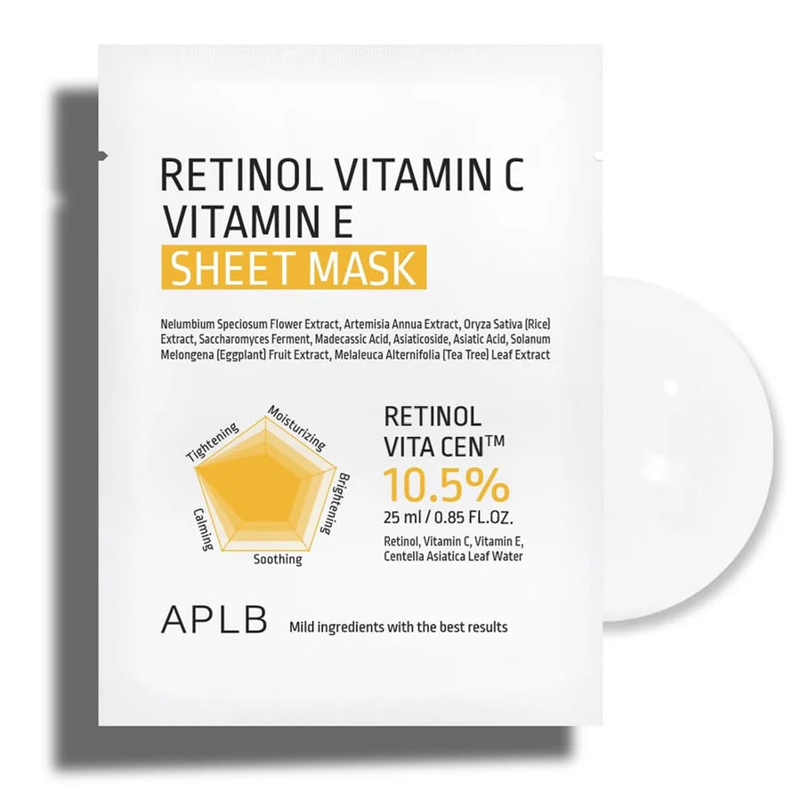 APLB - Retinol Vitamin C Vitamin E Sheet Mask (1pc)
