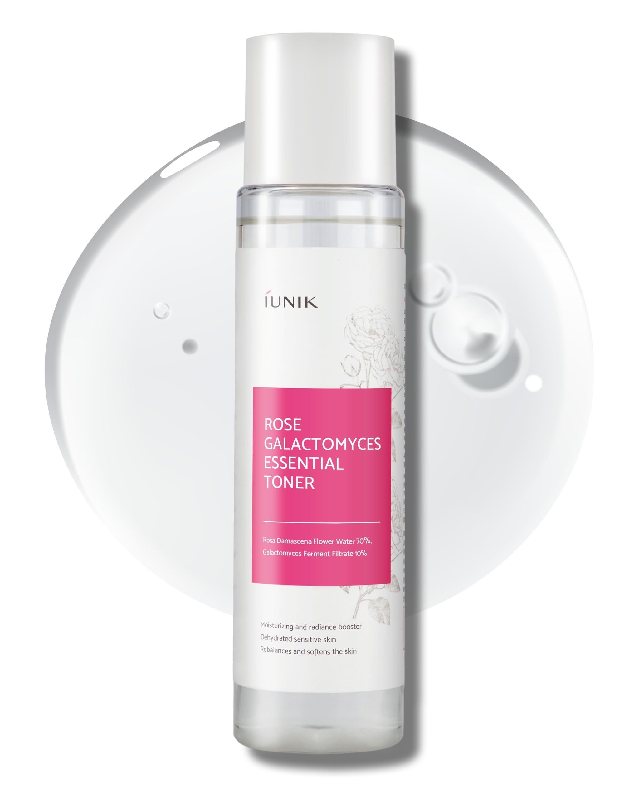 iUNIK – Rose Galactomyces Essential Toner – 200ml