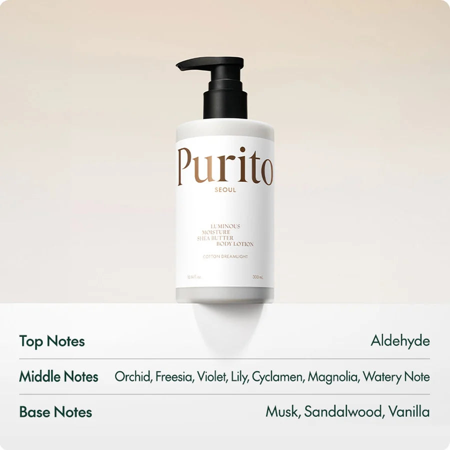 PURITO - Luminous Moisture Shea Butter Body Lotion Cotton Dreamlight 300ml