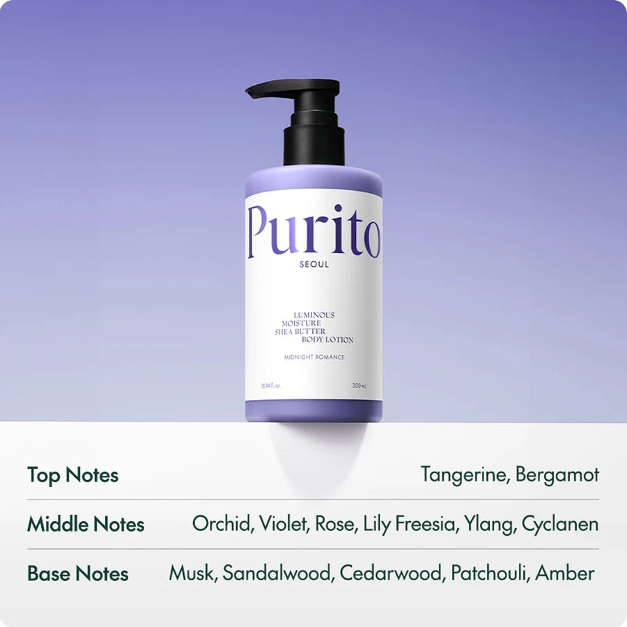 PURITO - Luminous Moisture Shea Butter Body Lotion Midnight Romance 300ml