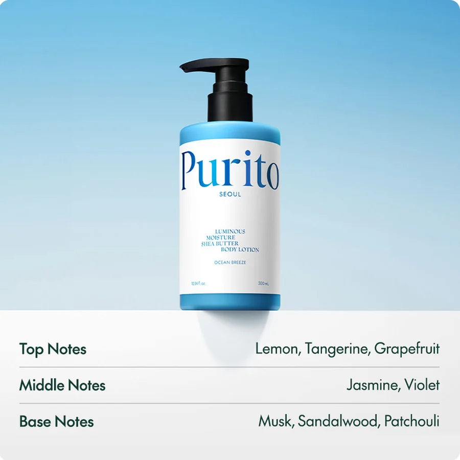 PURITO - Luminous Moisture Shea Butter Body Lotion Ocean Breeze 300ml