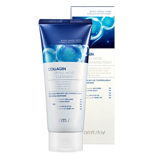 Farmstay – Collagen Water Full Moist Deep Cleansing Foam