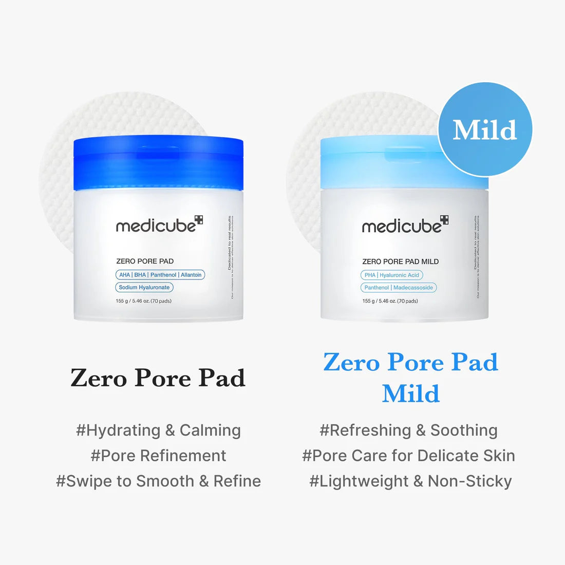 Medicube Zero Pore Mild Pads 155g